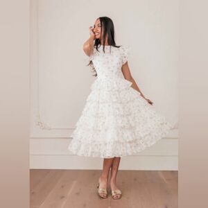 NWT JessaKae Charming White Floral Dress